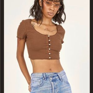 Brown Princess Polly crop top